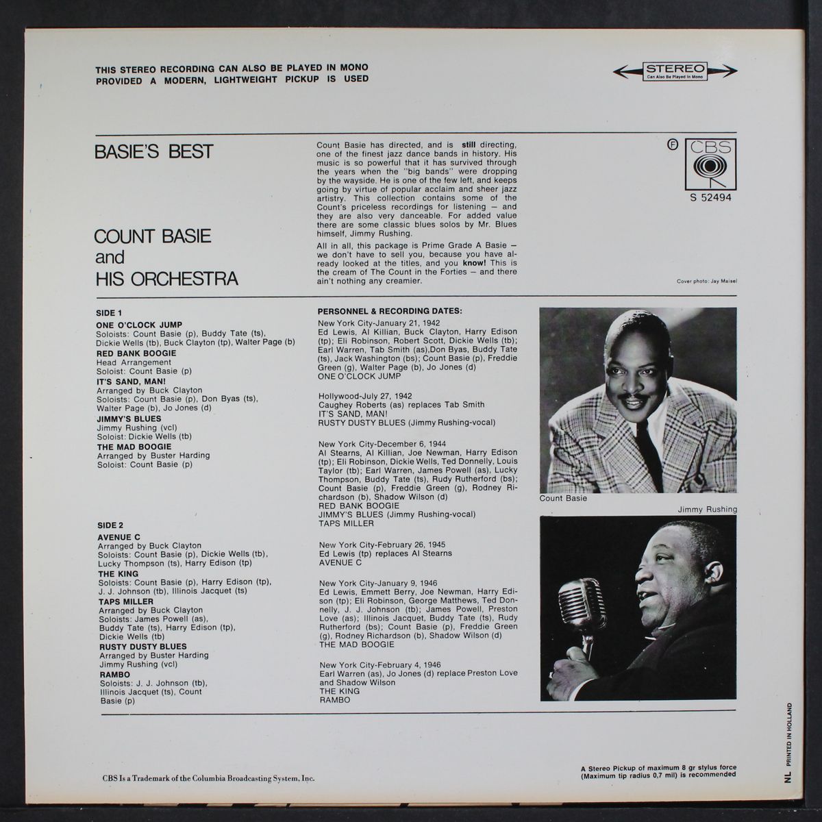 basie's best! a collection of immortal performances by COUNT BASIE