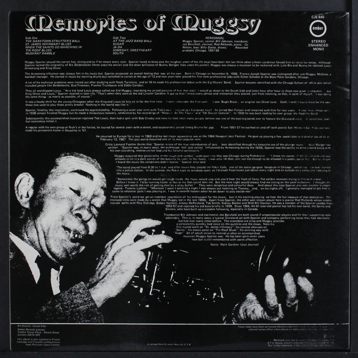 memories of muggsy by MUGGSY SPANIER