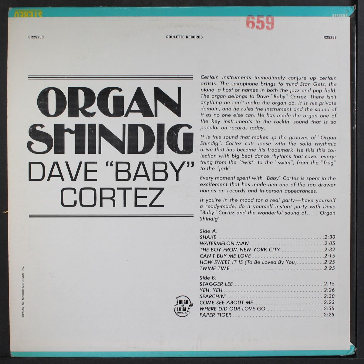 organ shindig by DAVE 'BABY' CORTEZ