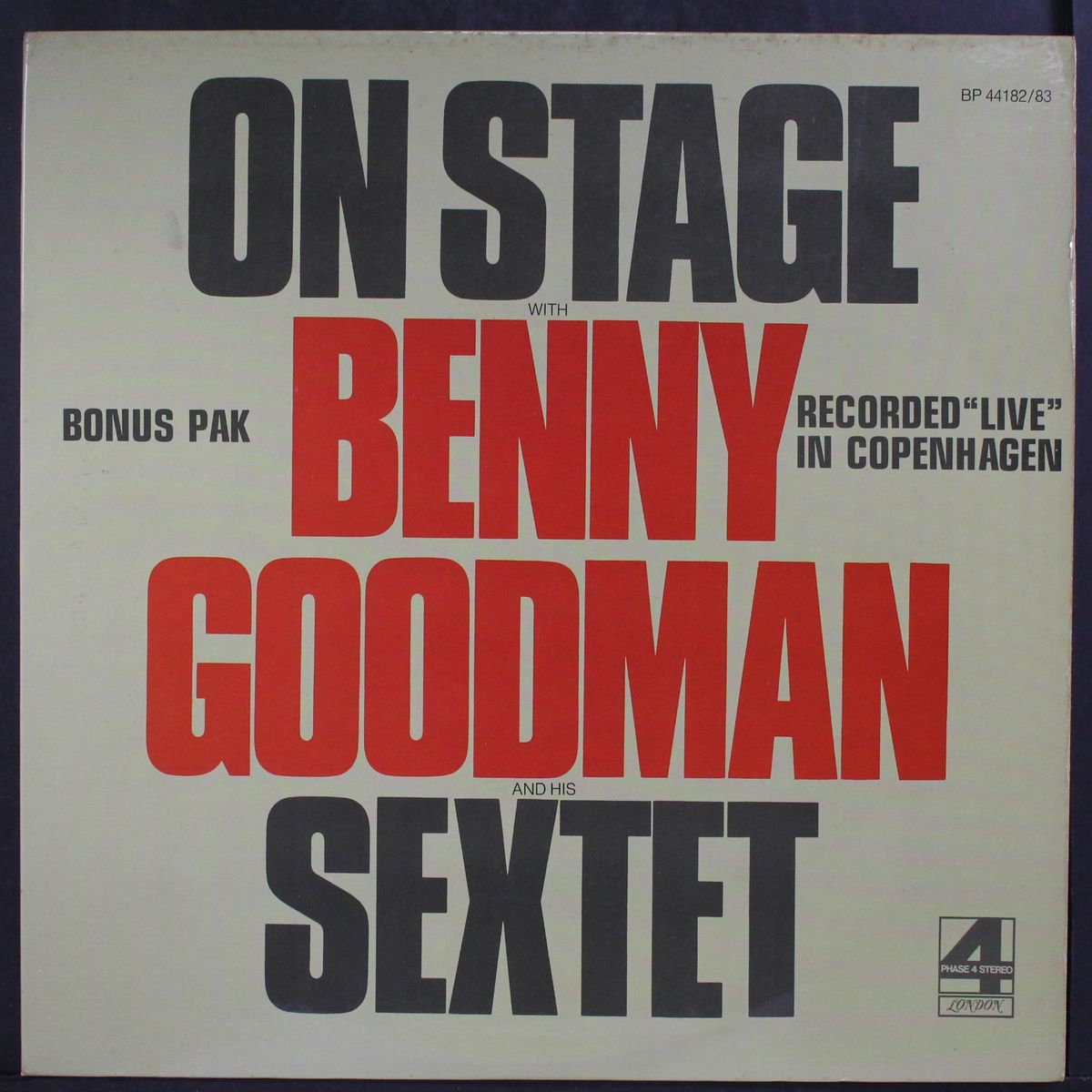 on stage with by BENNY GOODMAN