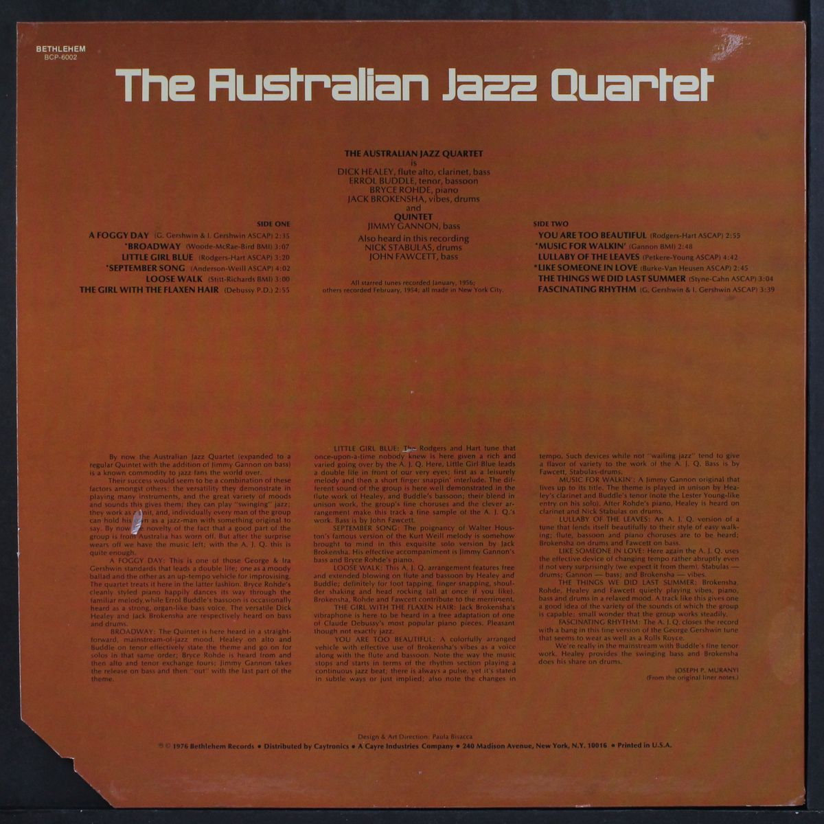 the australian jazz quartet by AUSTRALIAN JAZZ QUARTET