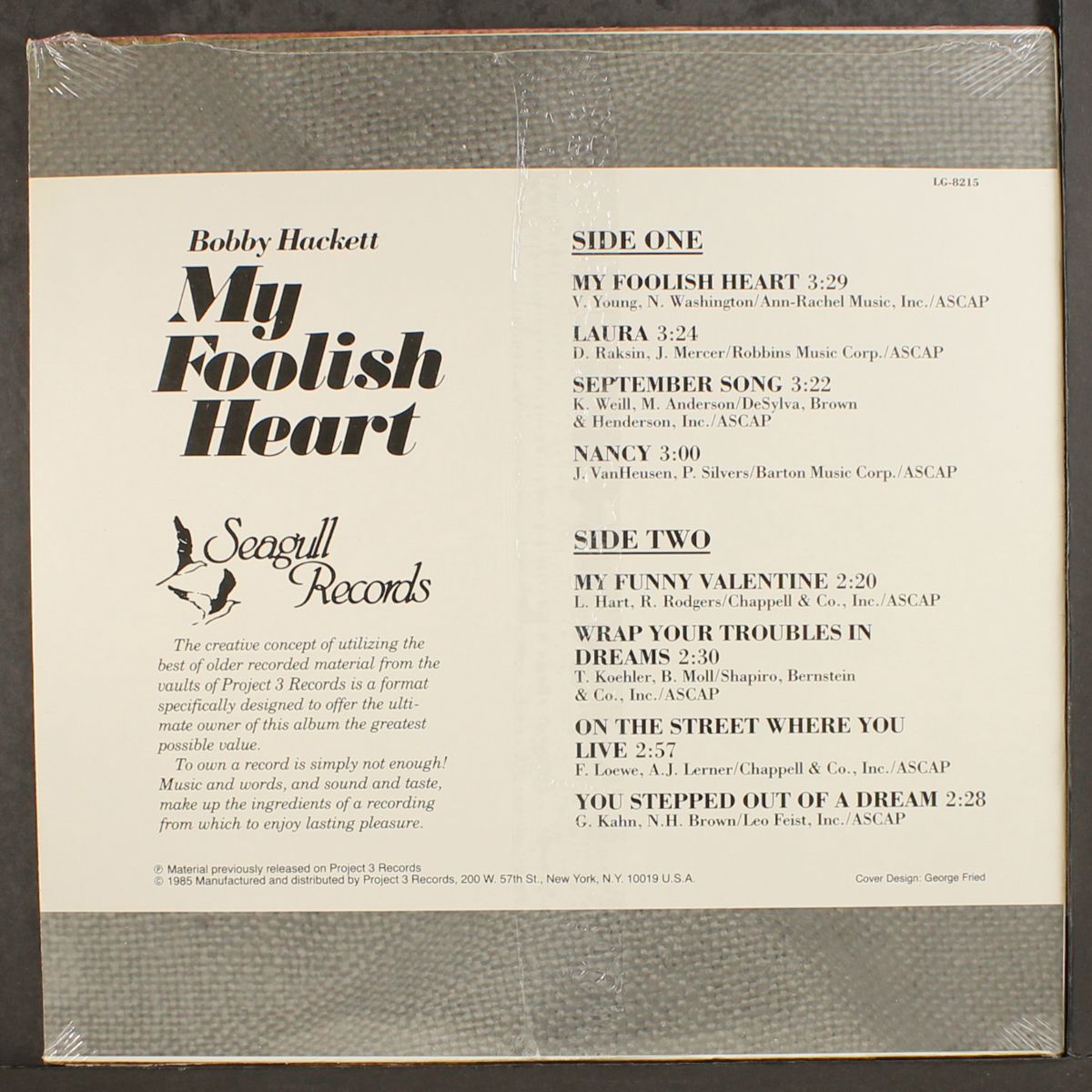 my foolish heart by BOBBY HACKETT