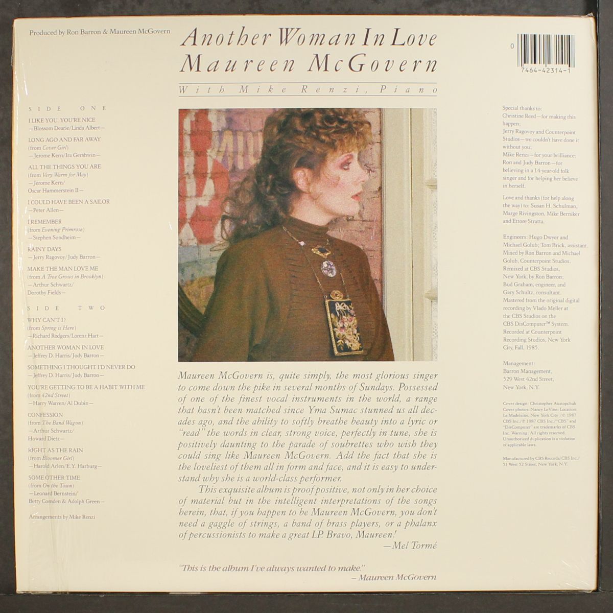 another woman in love by MAUREEN MCGOVERN