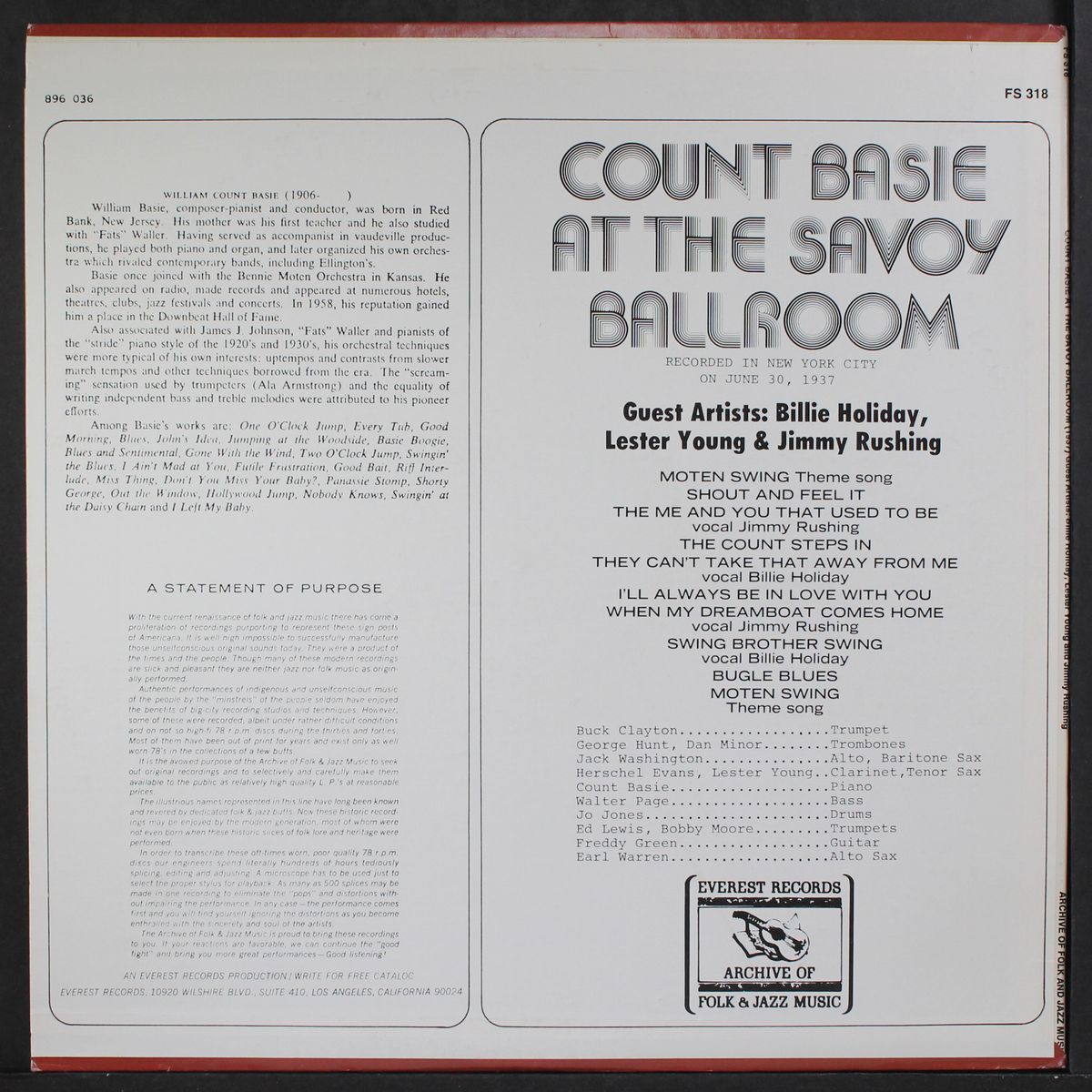 at the savoy ballroom by COUNT BASIE
