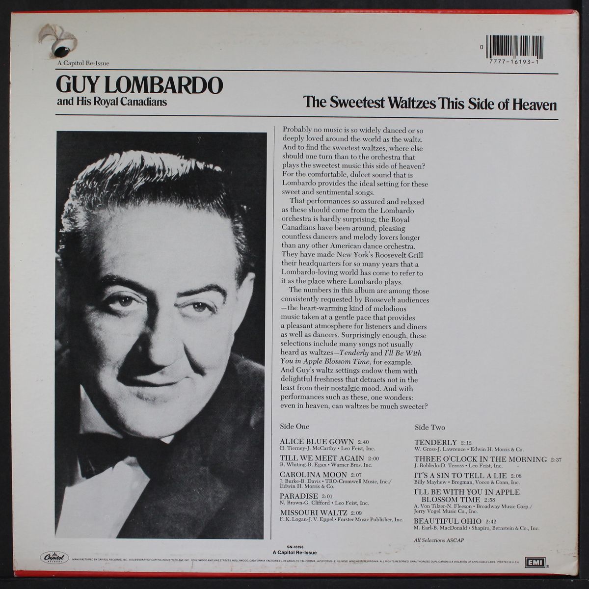 the sweetest waltzes this side of heaven by GUY LOMBARDO