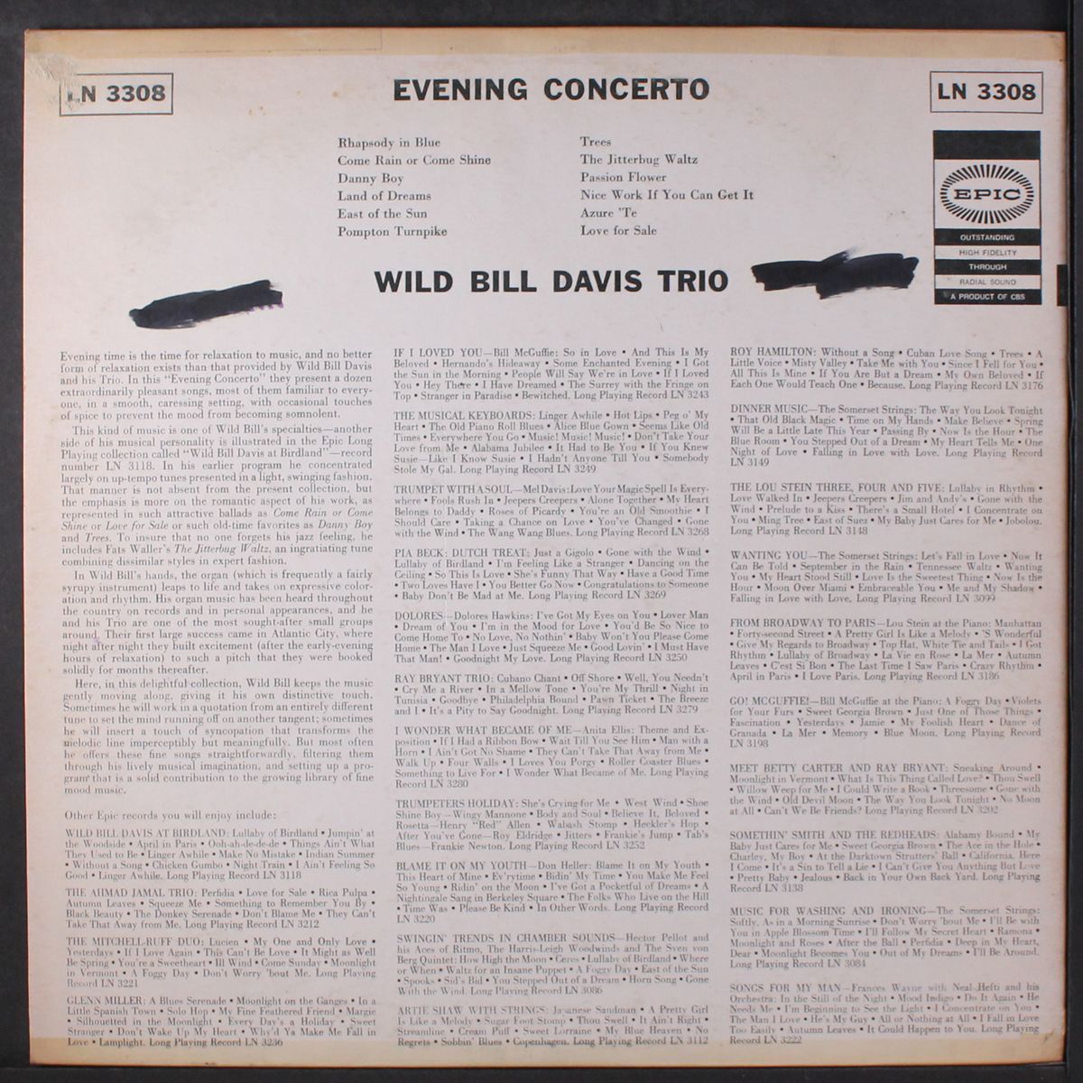 evening concerto by WILD BILL DAVIS