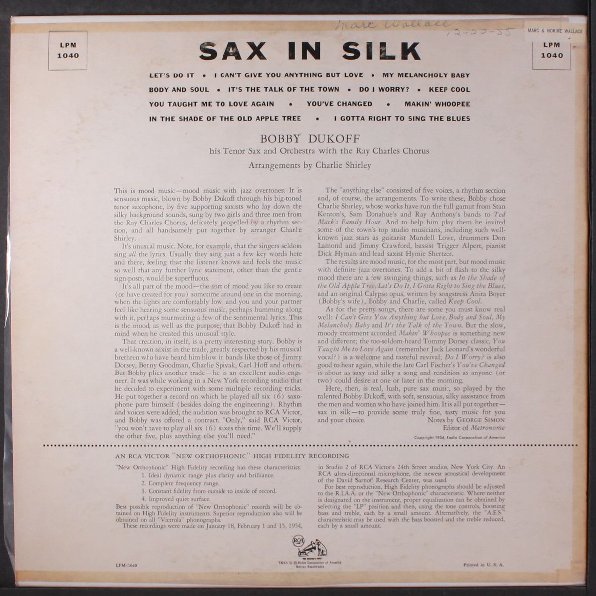 sax in silk by BOBBY DUKOFF