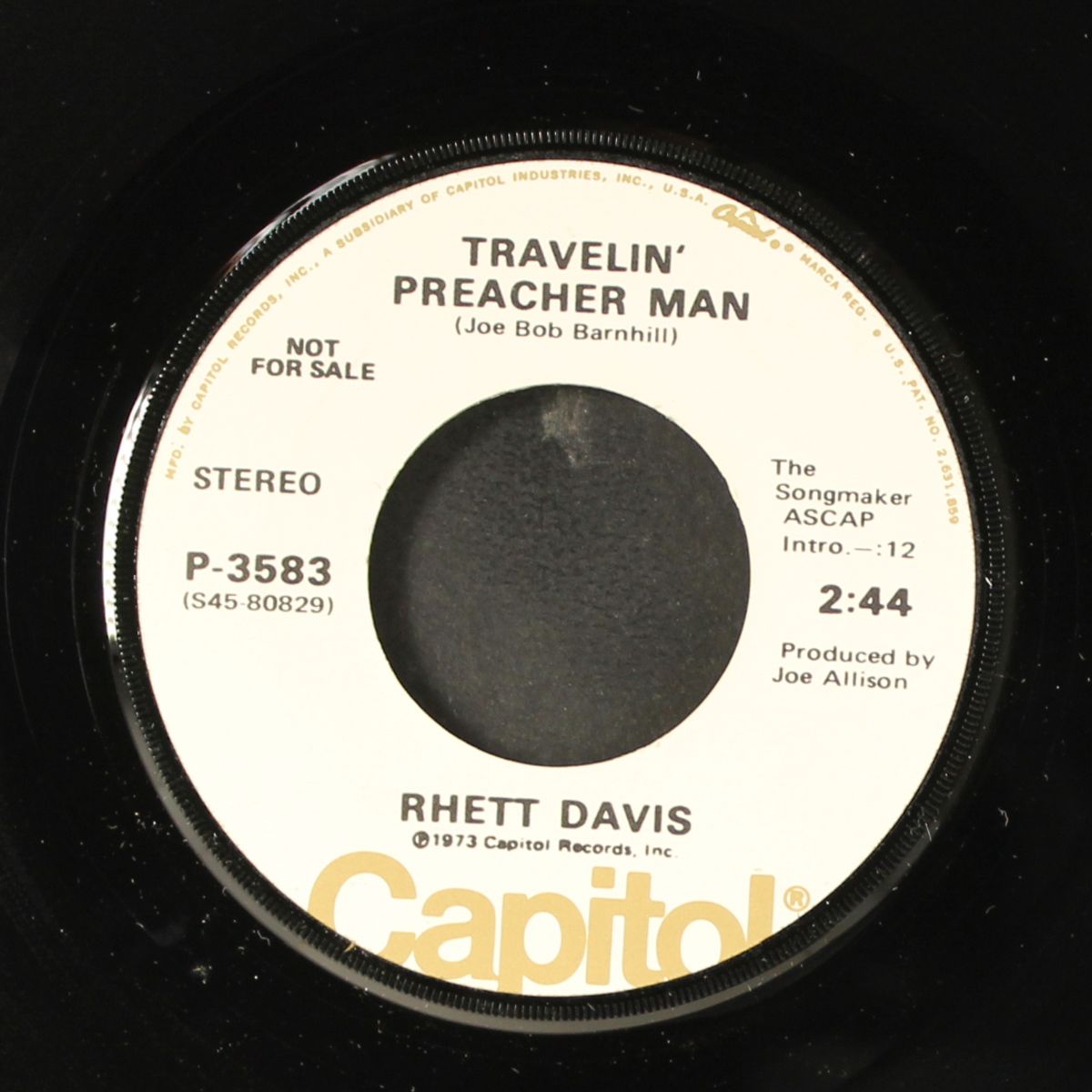 sister ann / travelin' preacher man by RHETT DAVIS