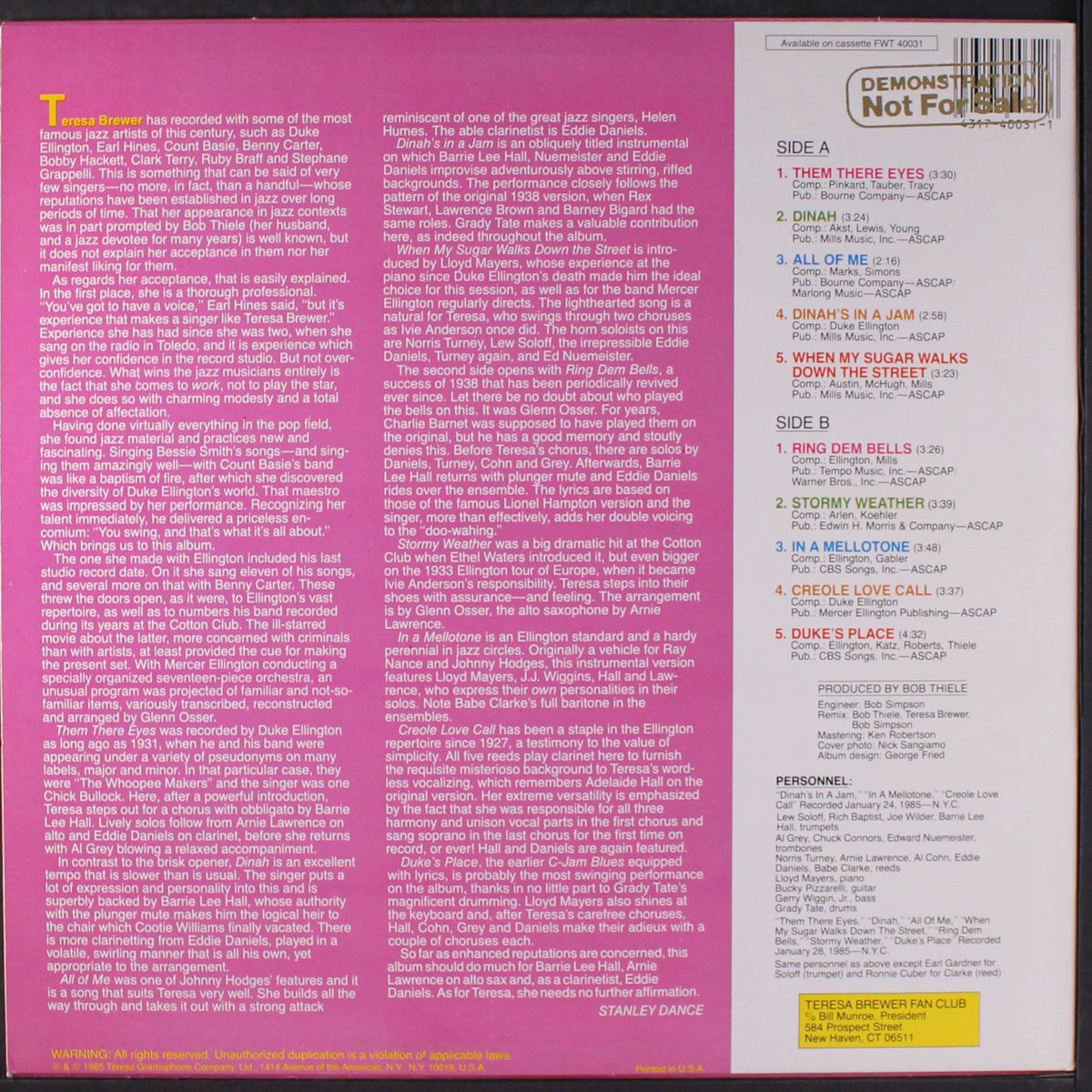 the cotton connection by TERESA BREWER & MERCER ELLINGTON