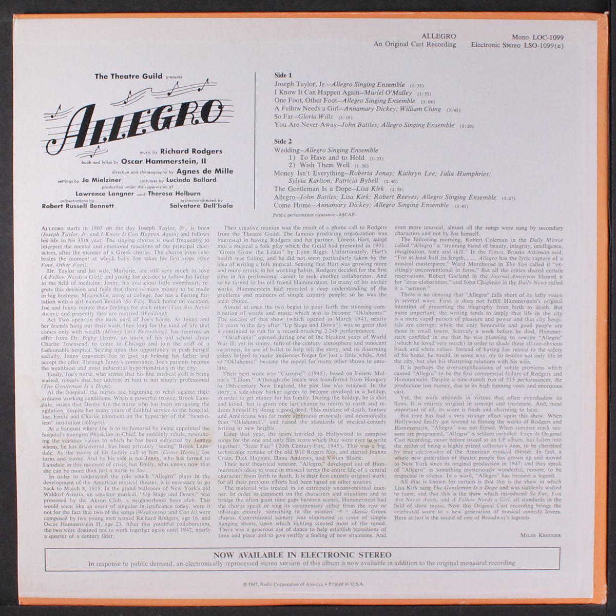 allegro by ORIGINAL CAST