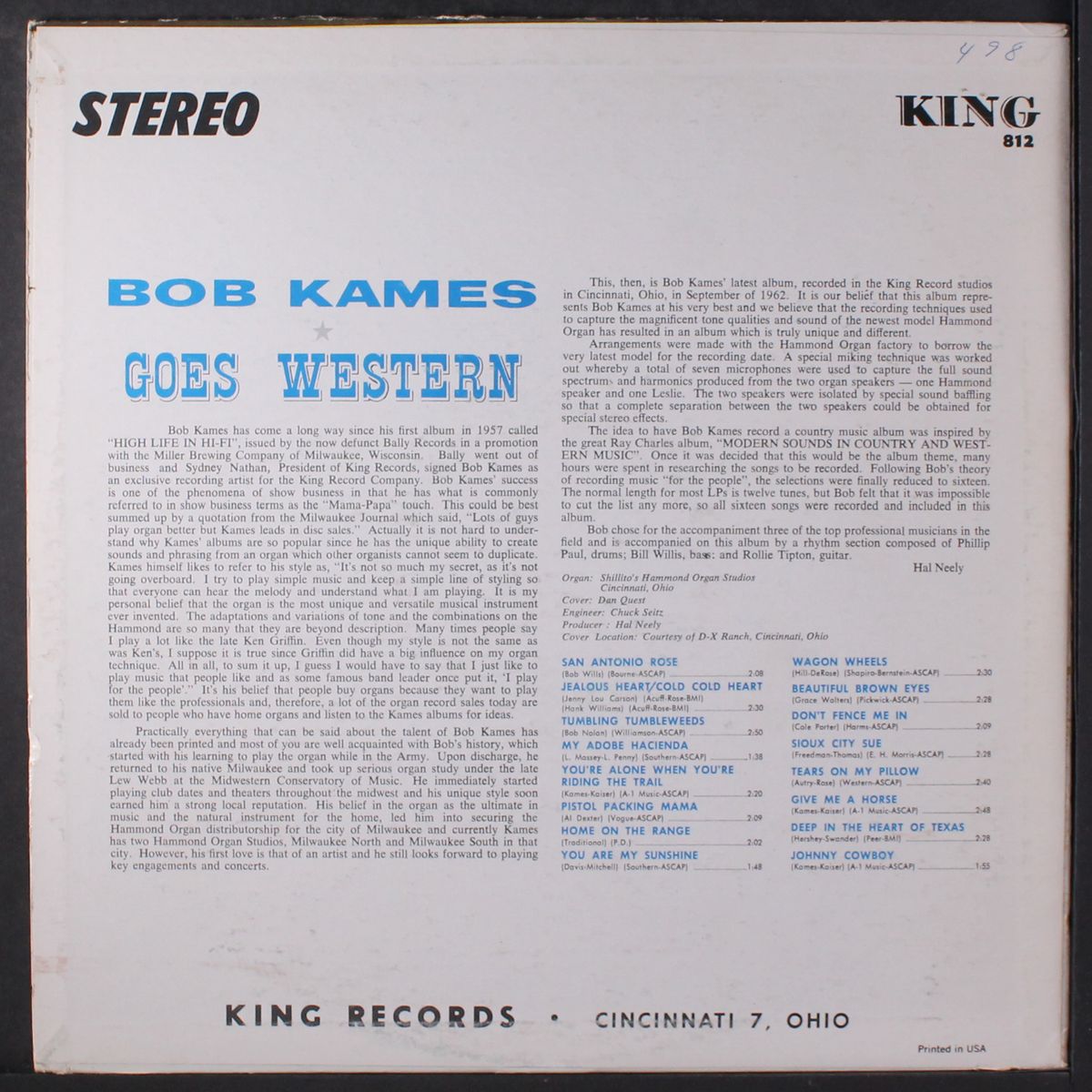 goes western by BOB KAMES