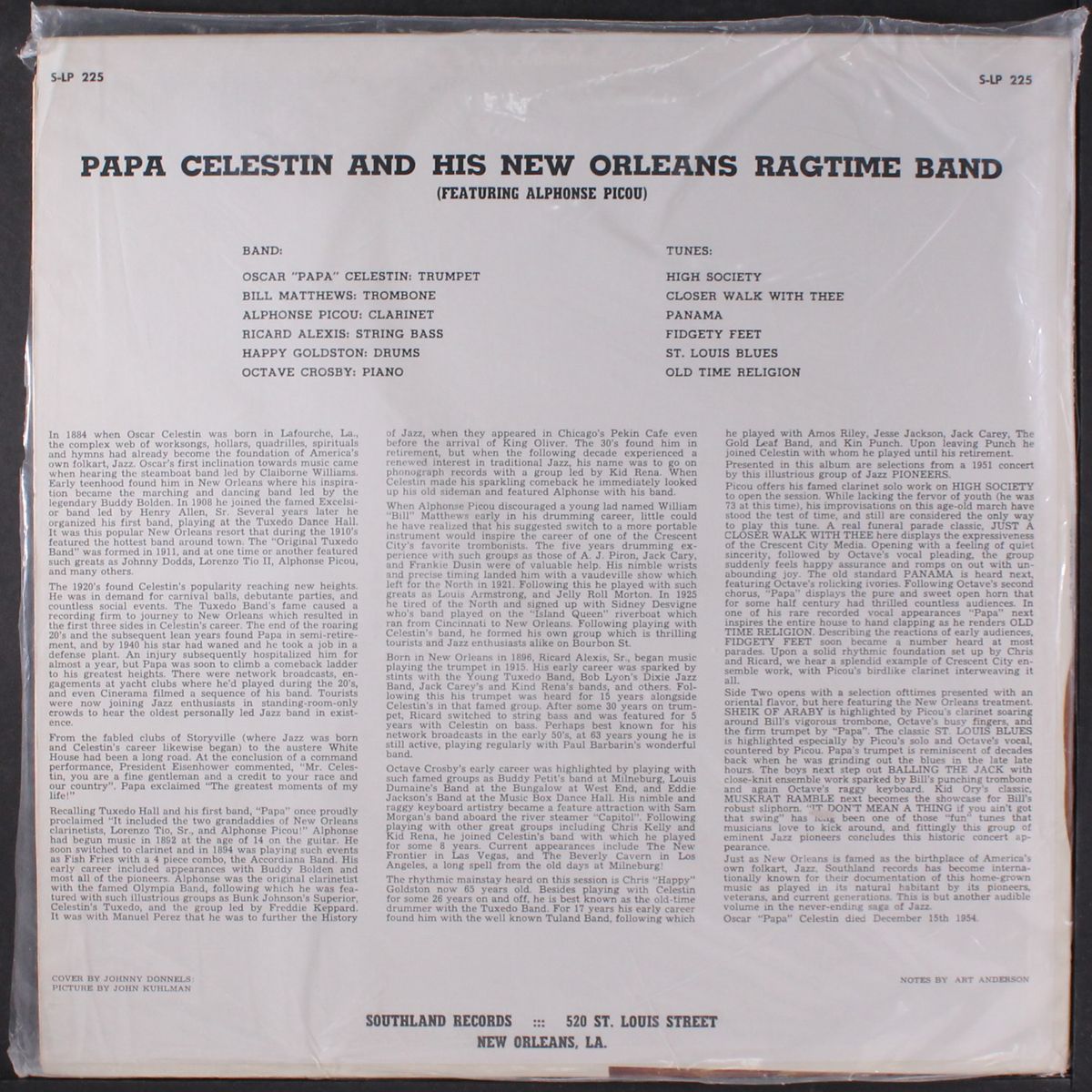 and his new orleans ragtime band by PAPA CELESTIN
