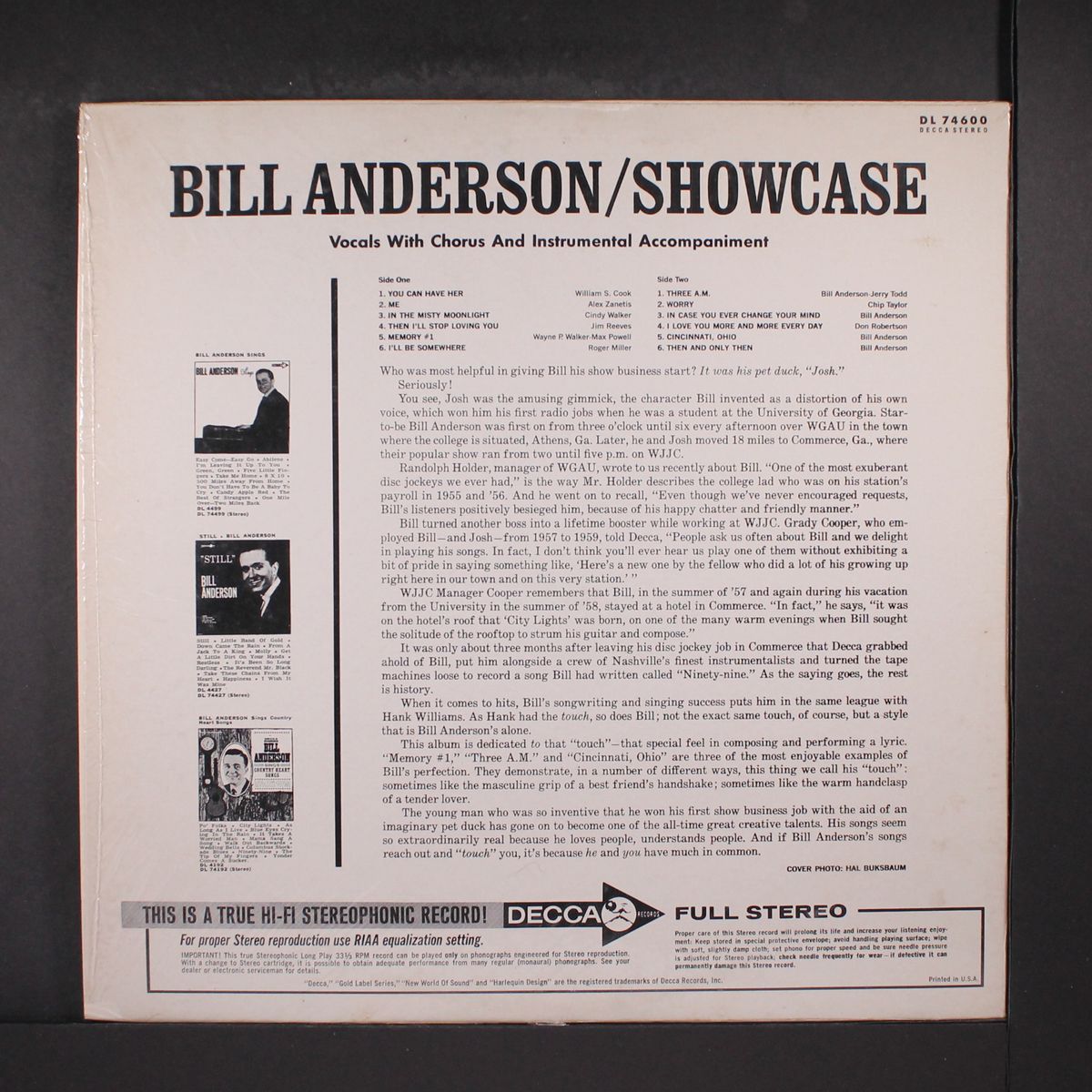 showcase by BILL ANDERSON
