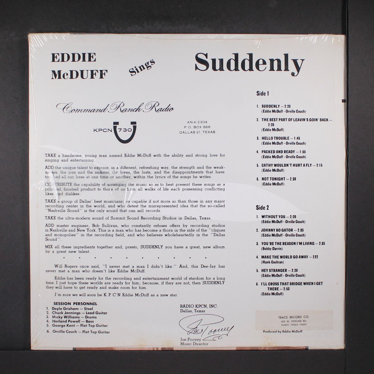 sings suddenly by EDDIE MCDUFF