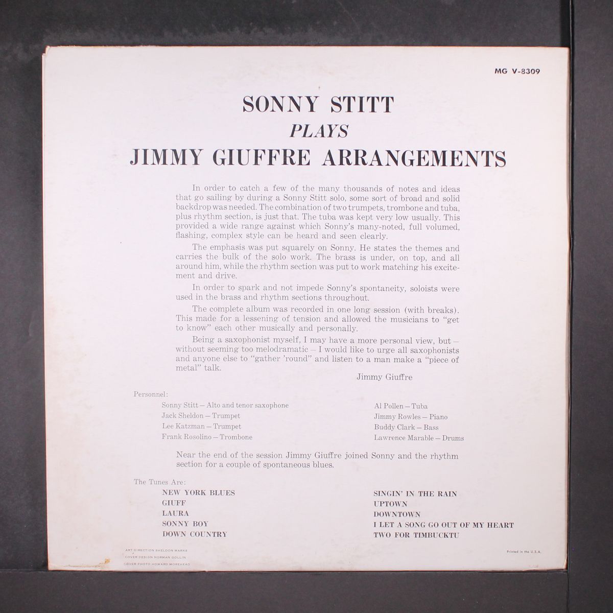 plays jimmy giuffre by SONNY STITT
