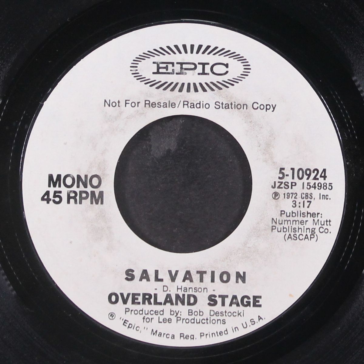 to the park / salvation by OVERLAND STAGE