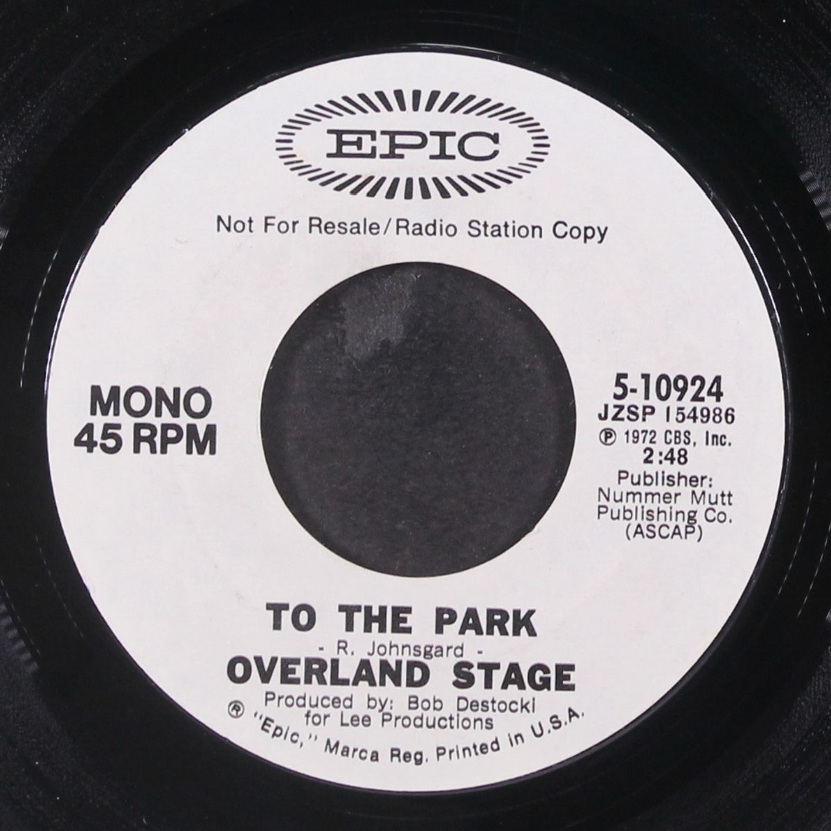 to the park / salvation by OVERLAND STAGE
