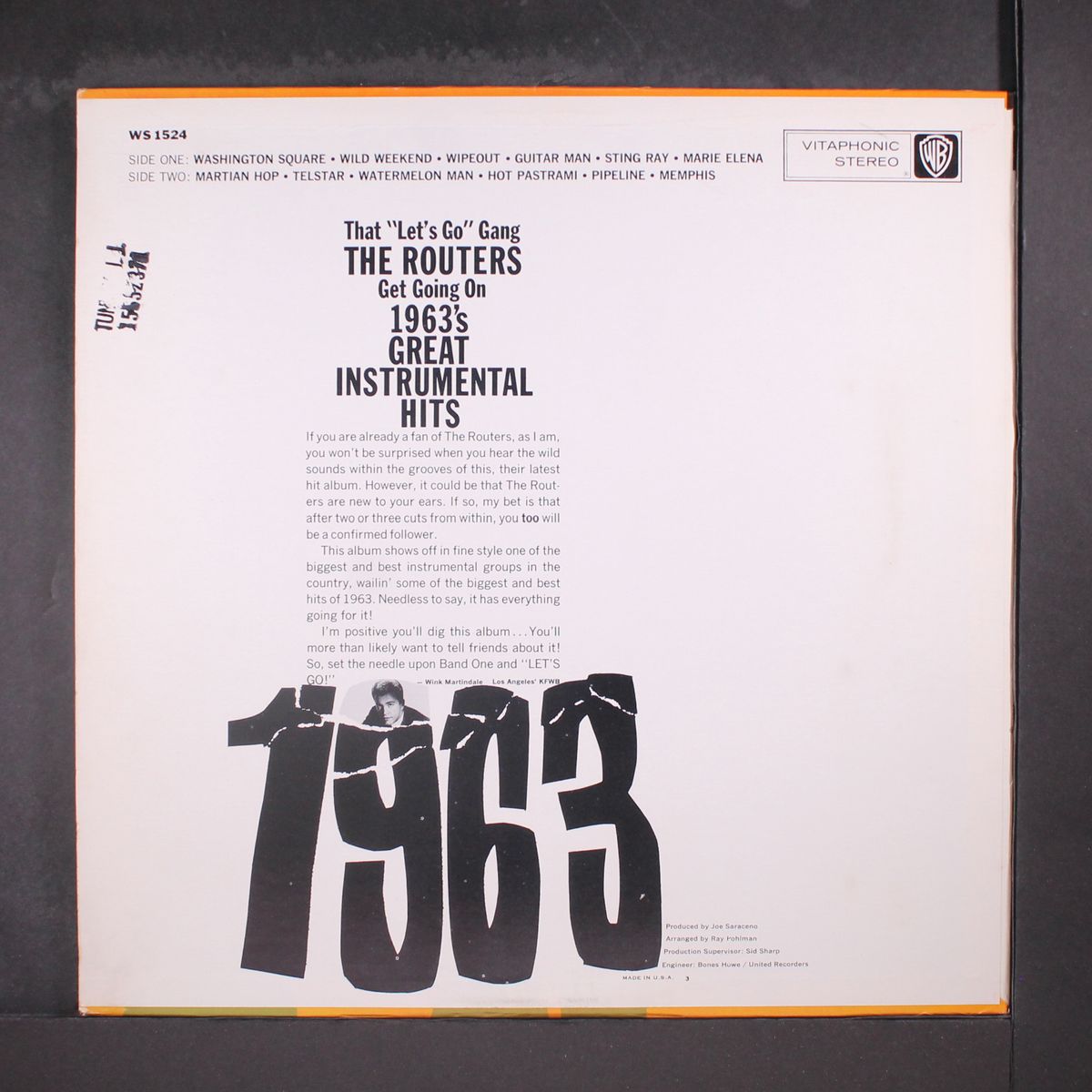 the routers play 1963's great instrumental hits by ROUTERS