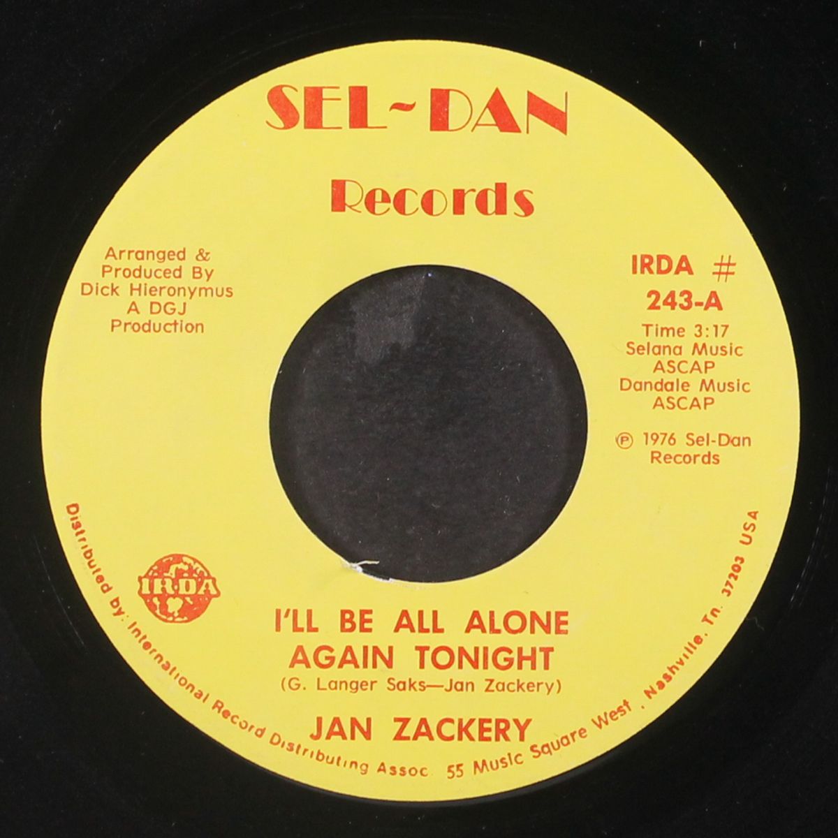 i'll be all alone again tonight / i'm trying to be strong by JAN ZACKERY