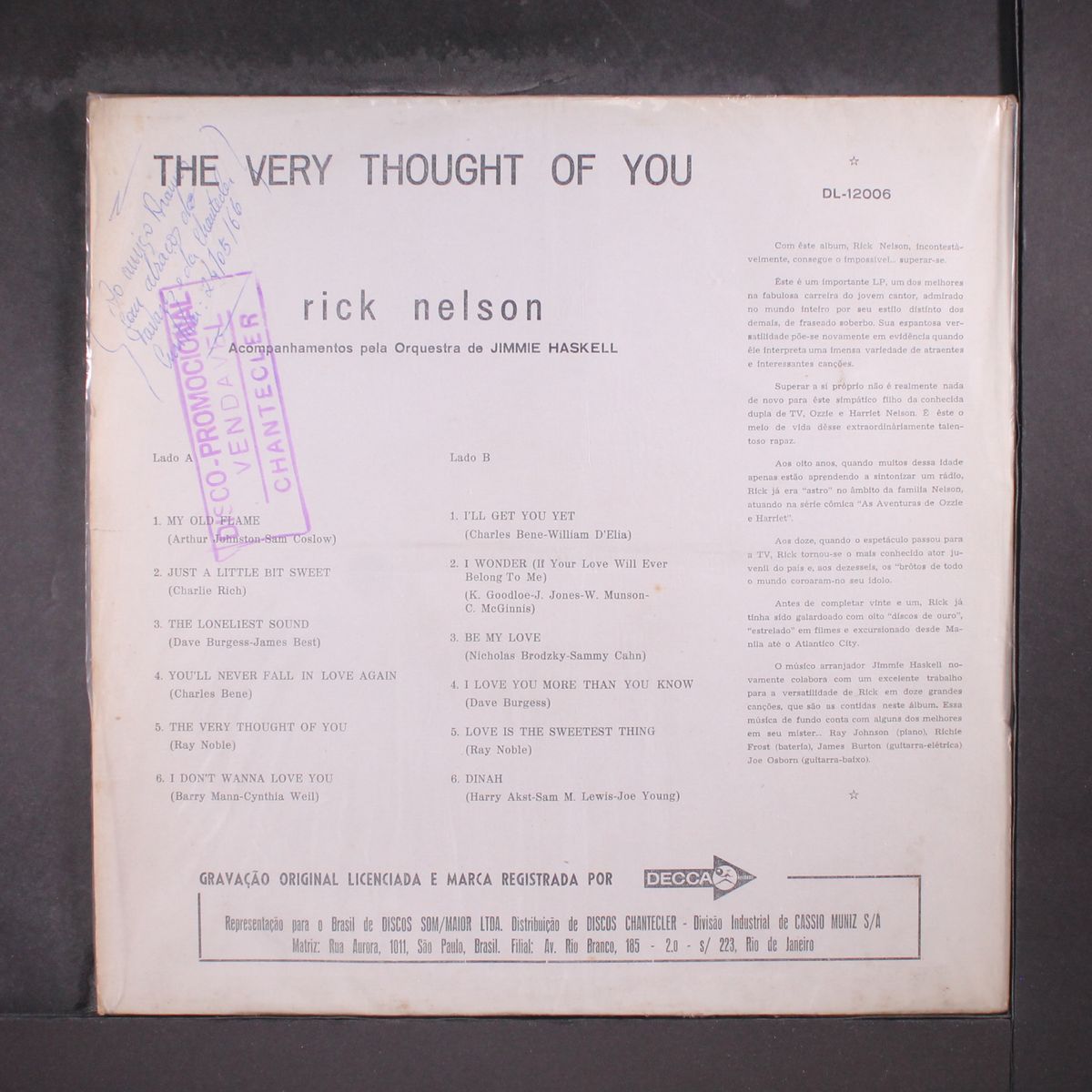 the very thought of you by RICK NELSON