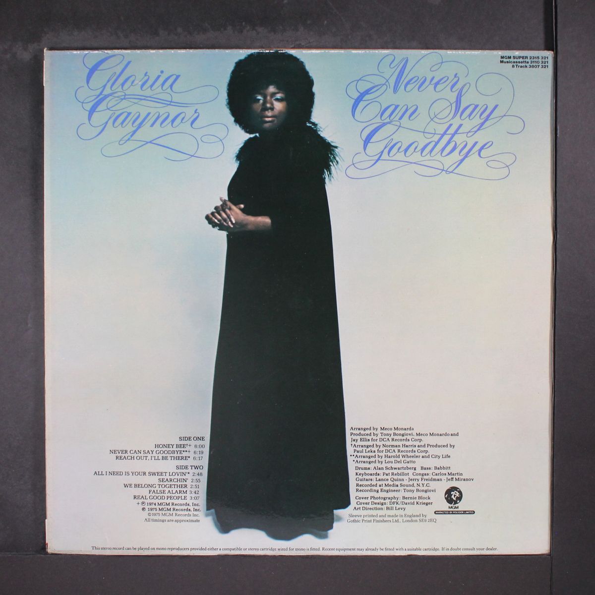 never can say goodbye by GLORIA GAYNOR