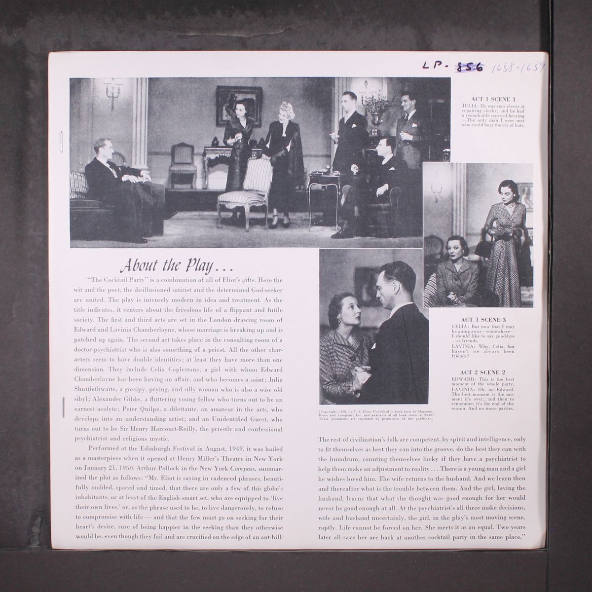 the cocktail party by ORIGINAL CAST