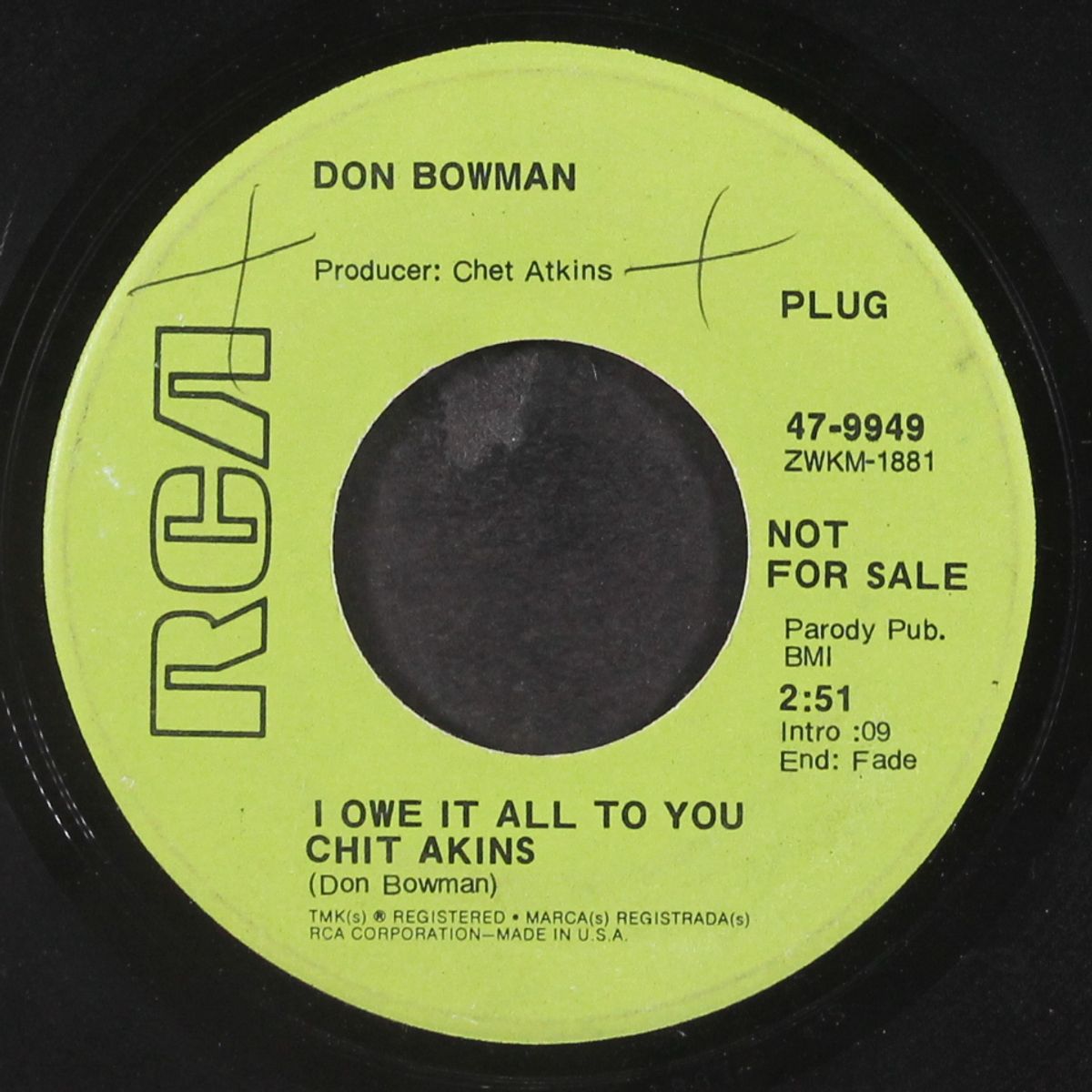 i owe it all to you chit akins by DON BOWMAN