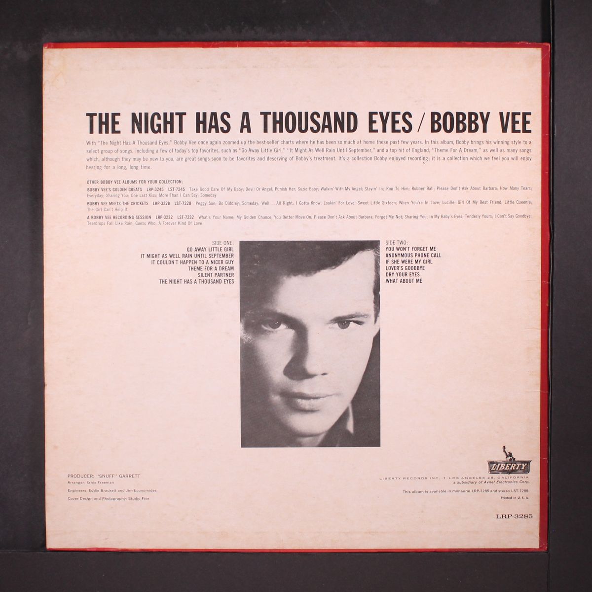 the night has a thousand eyes by BOBBY VEE