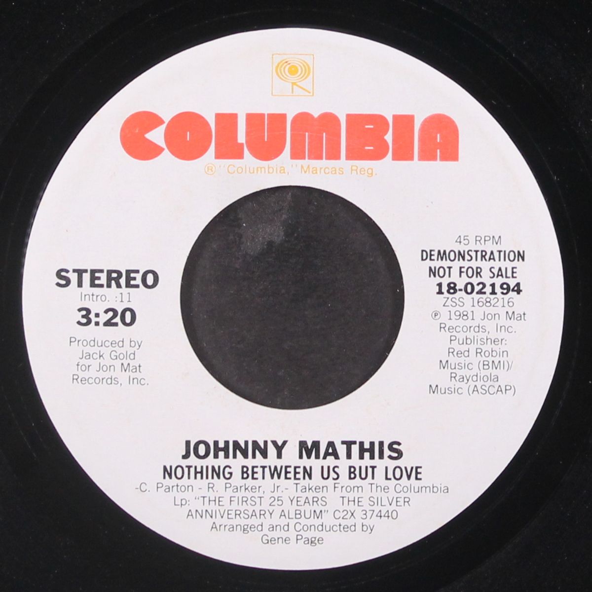 nothing between us but love by JOHNNY MATHIS