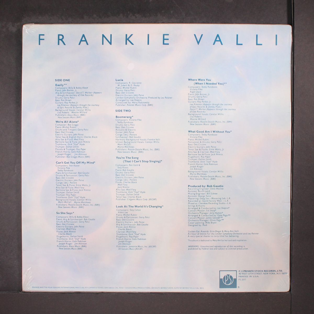 valli by FRANKIE VALLI