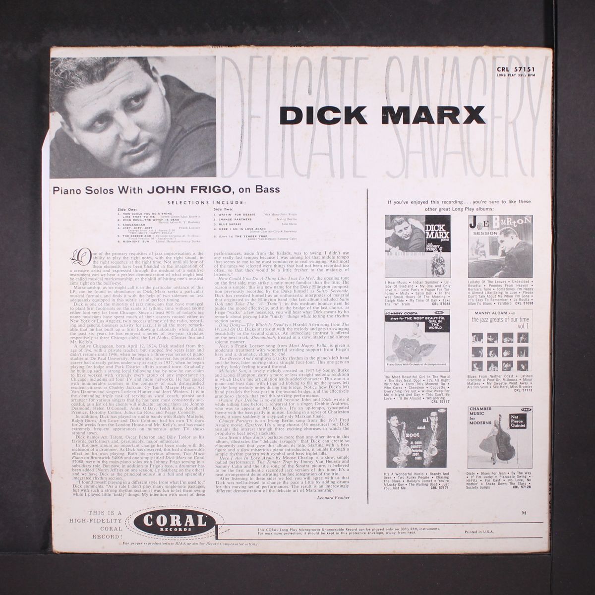delicate savagery by DICK MARX