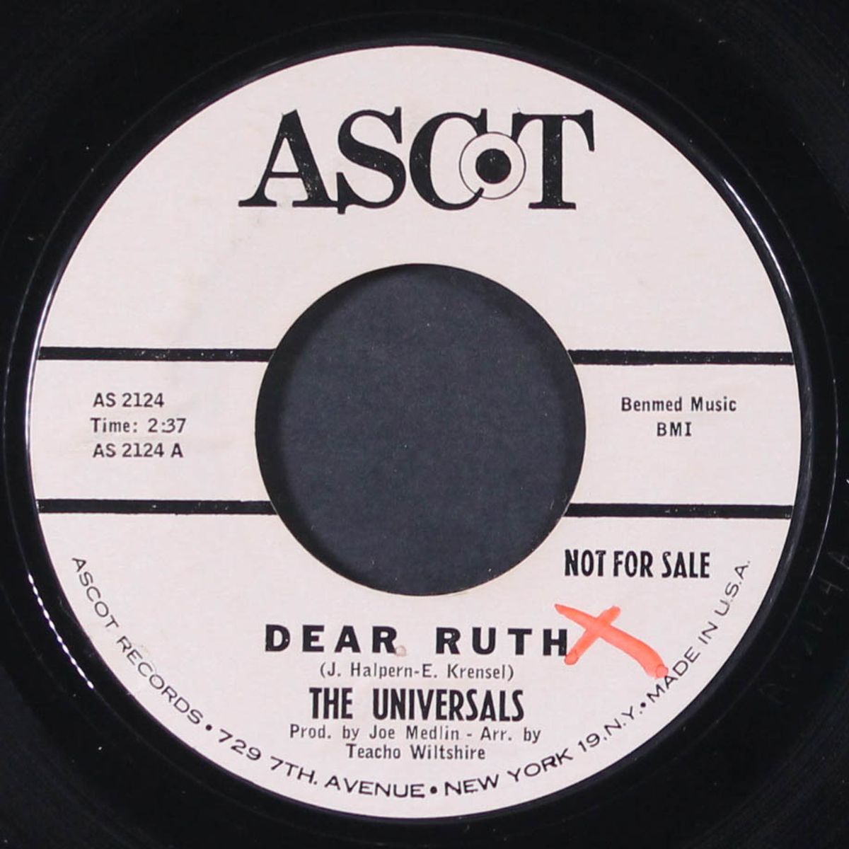 dear ruth / gotta little girl by UNIVERSALS
