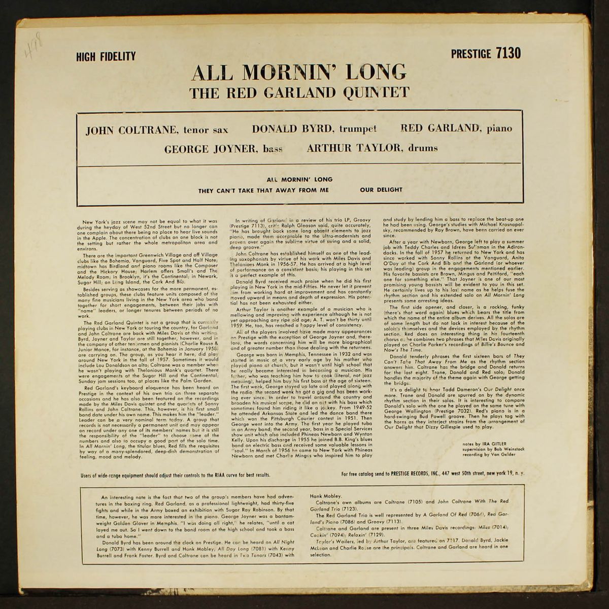 all mornin' long by RED GARLAND