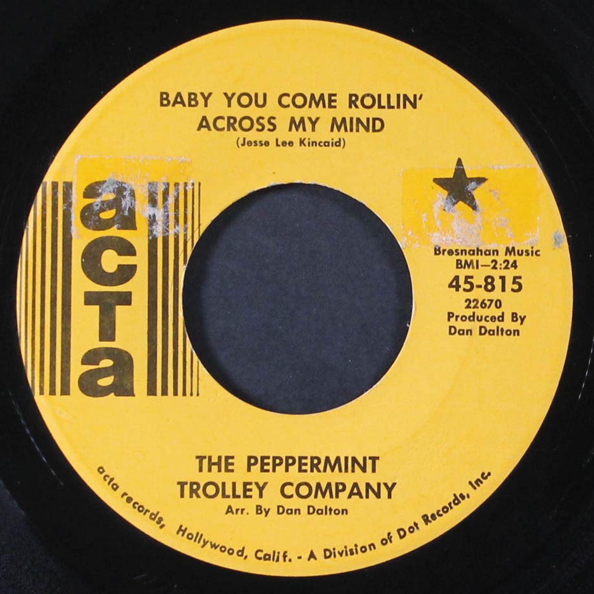 baby you come rollin' across my mind by PEPPERMINT TROLLEY COMPANY