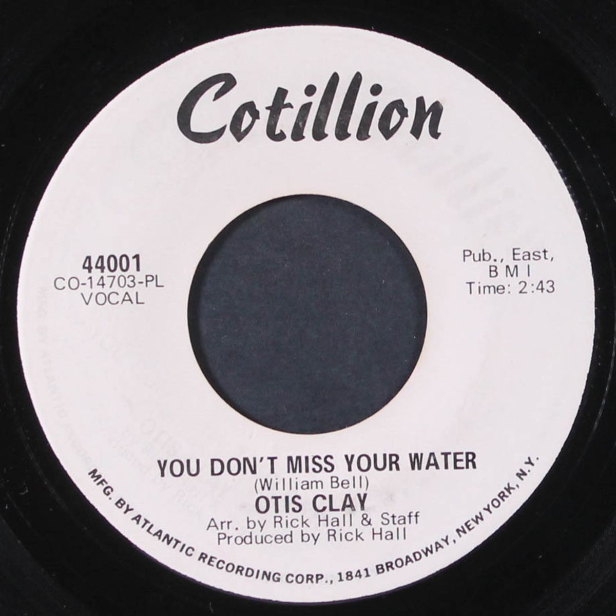she's about a mover / you don't miss your water by OTIS CLAY