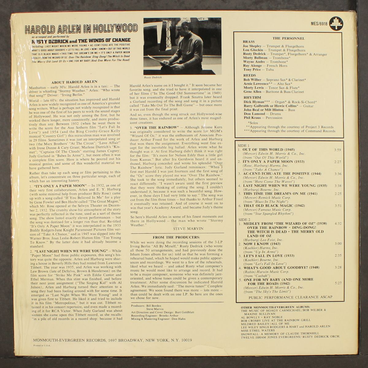 harold arlen in hollywood by RUSTY DEDRICK