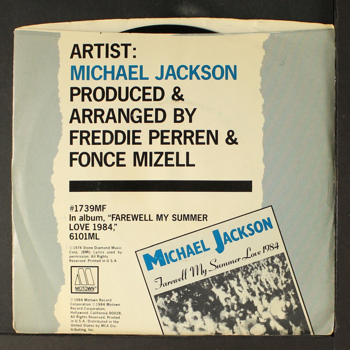 farewell my summer love / call on me by MICHAEL JACKSON