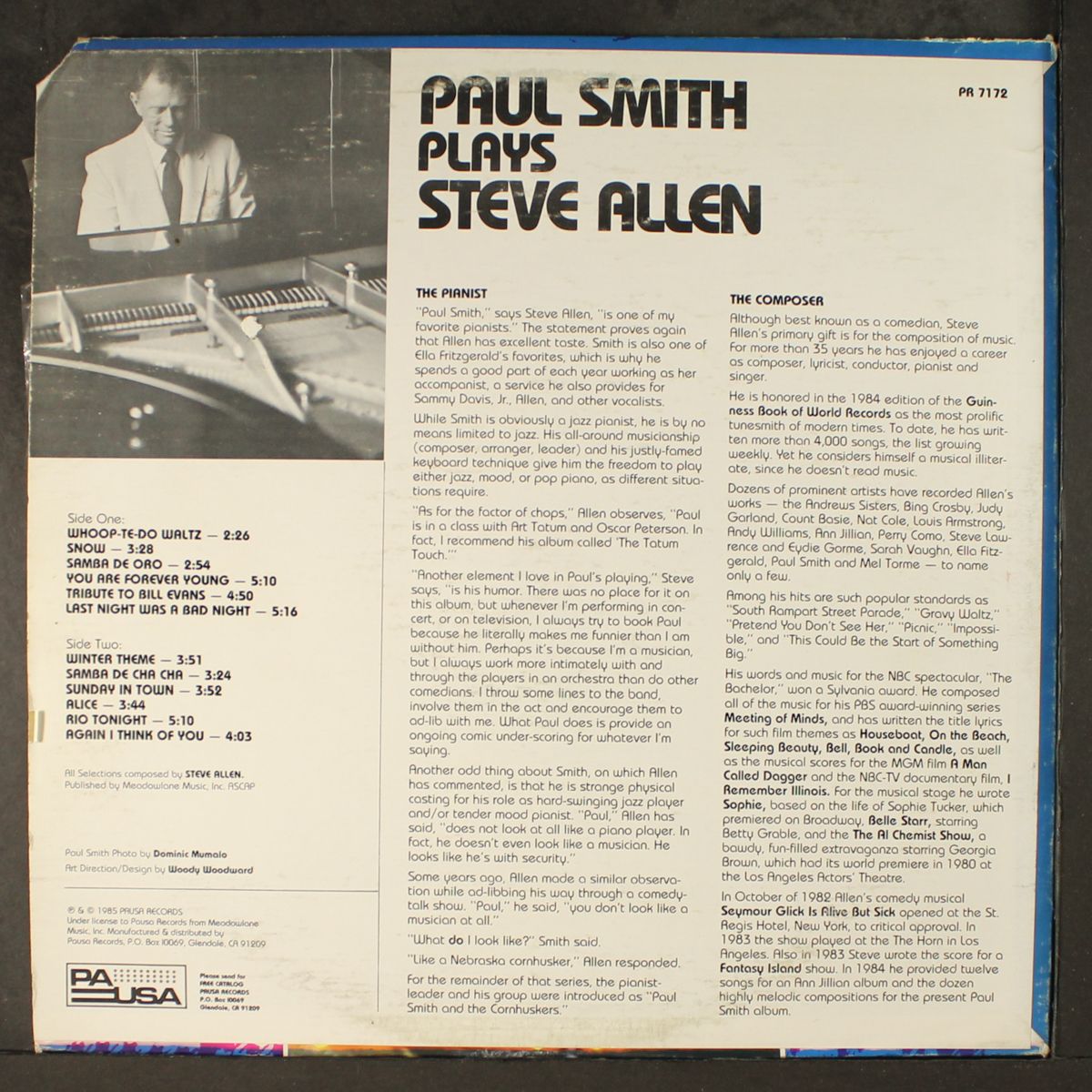 plays steve allen by PAUL SMITH