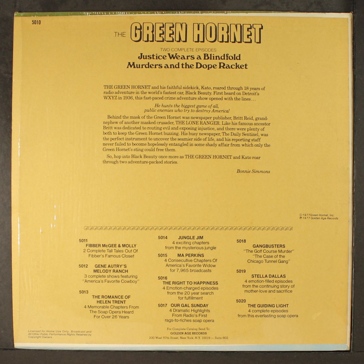 the green hornet by ORIGINAL RADIO BROADCAST