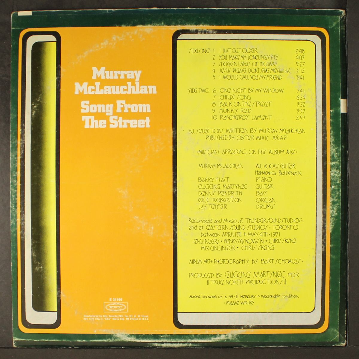 song from the street by MURRAY MCLAUCHLAN