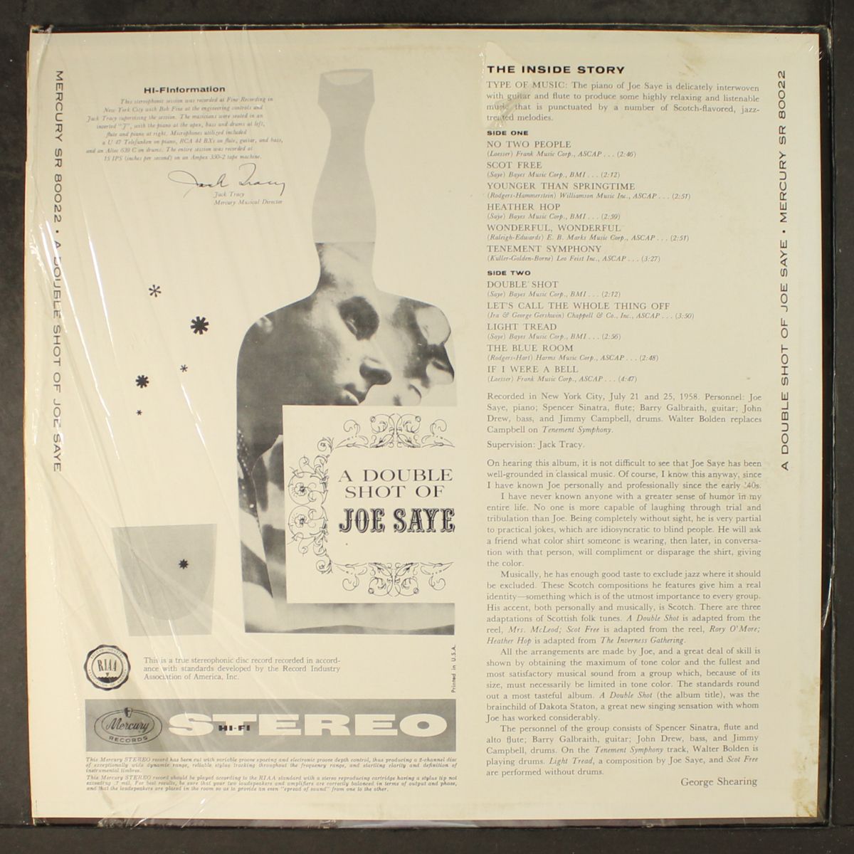 a double shot of by JOE SAYE