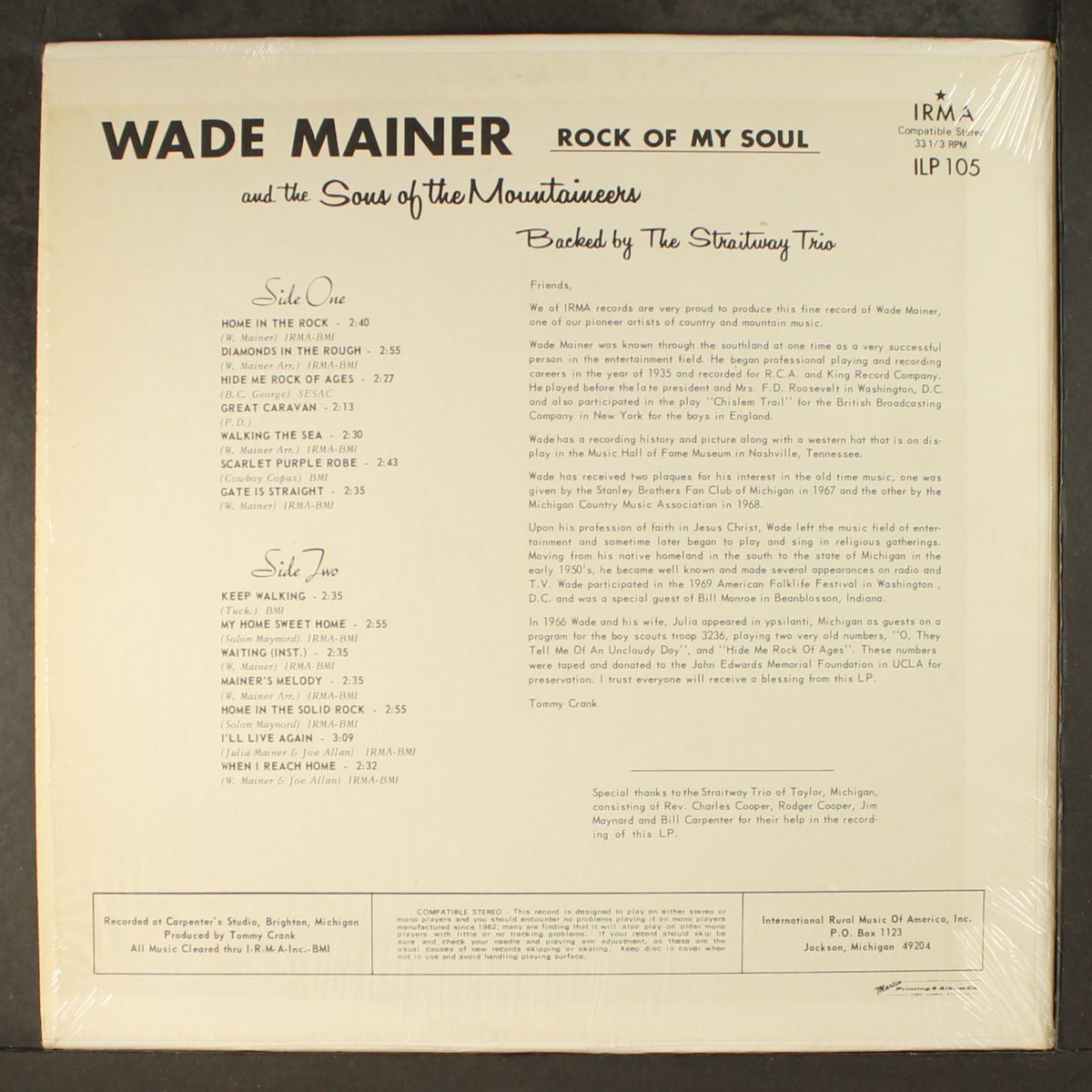 rock of my soul by WADE MAINER