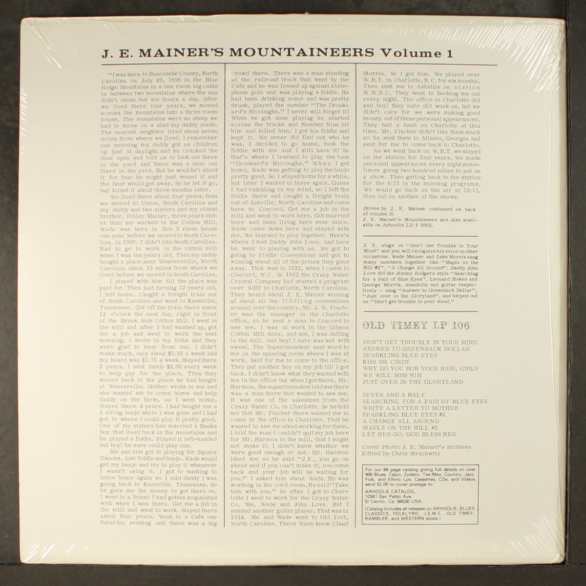 vol. 1 by J.E. MAINER'S MOUNTAINEERS
