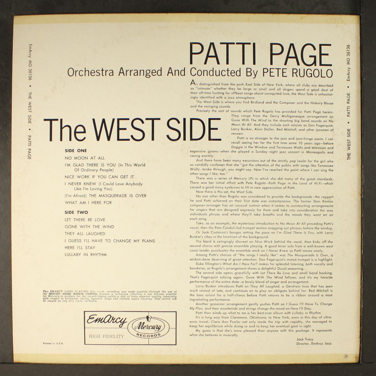 the west side by PATTI PAGE