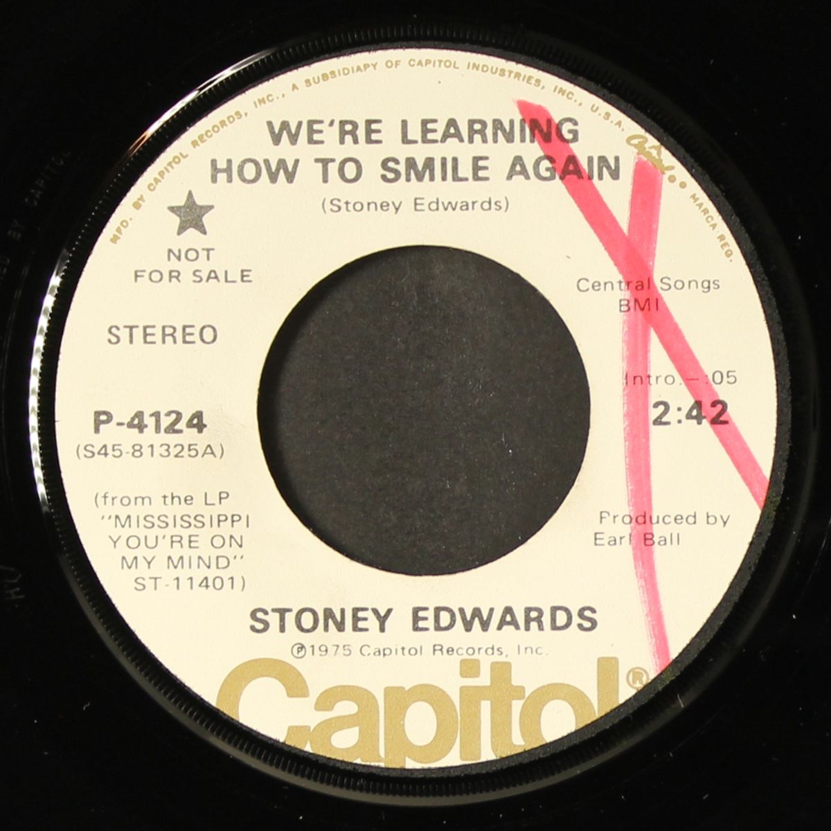 we're learning how to smile again by STONEY EDWARDS