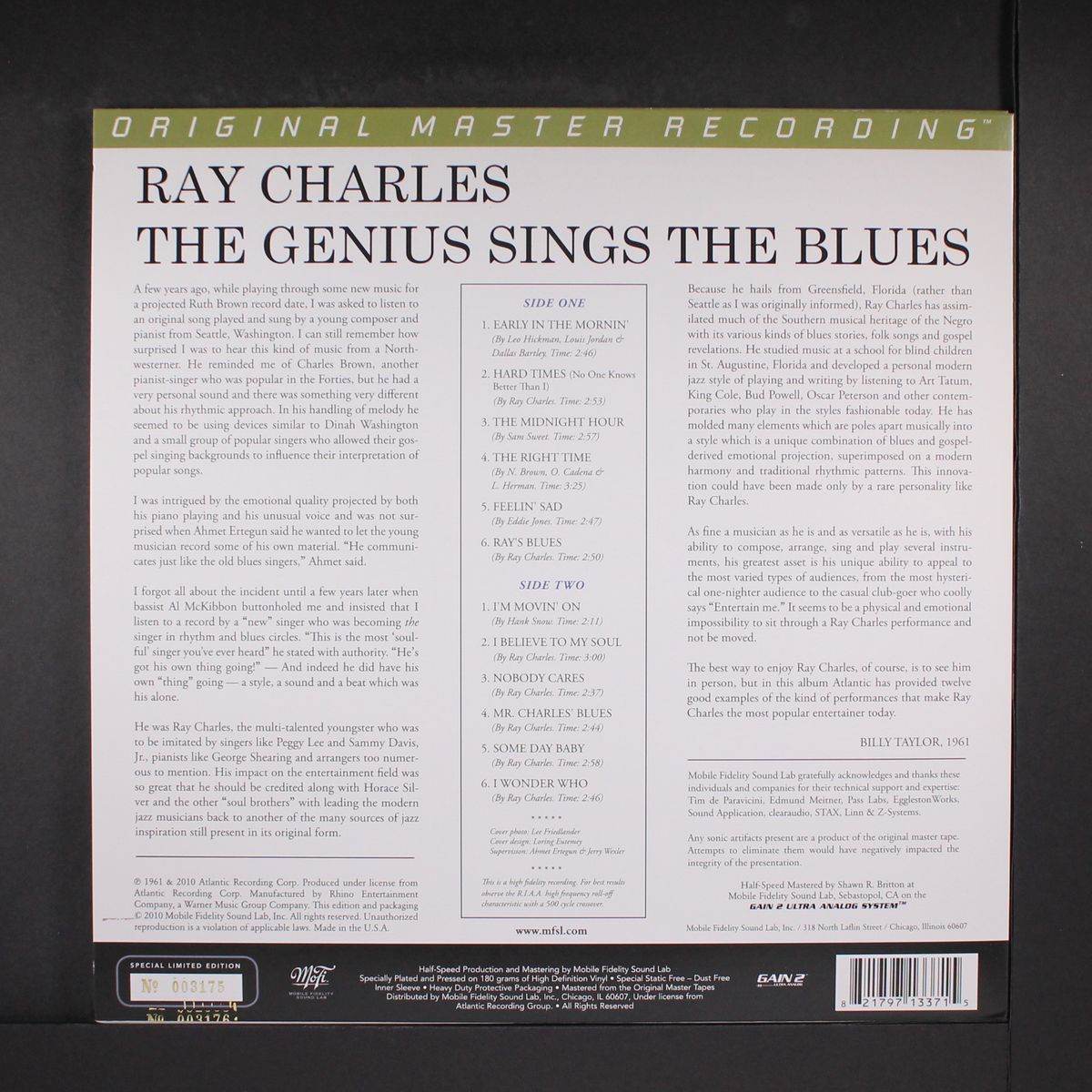 the genius sings the blues by RAY CHARLES