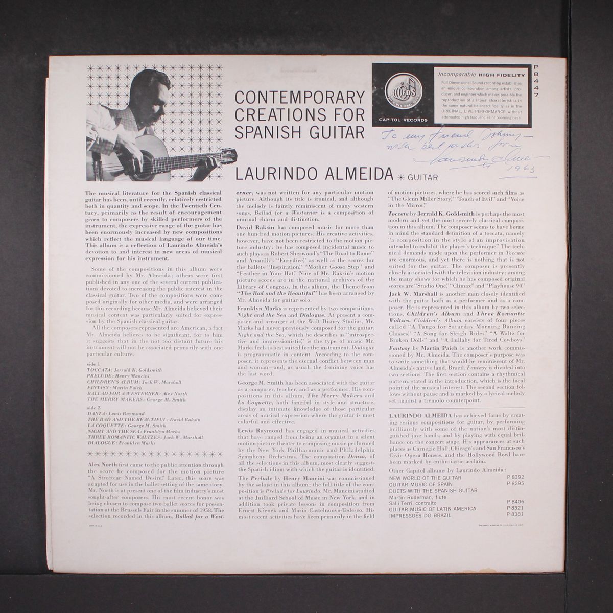 contemporary creations for spanish guitar by LAURINDO ALMEIDA