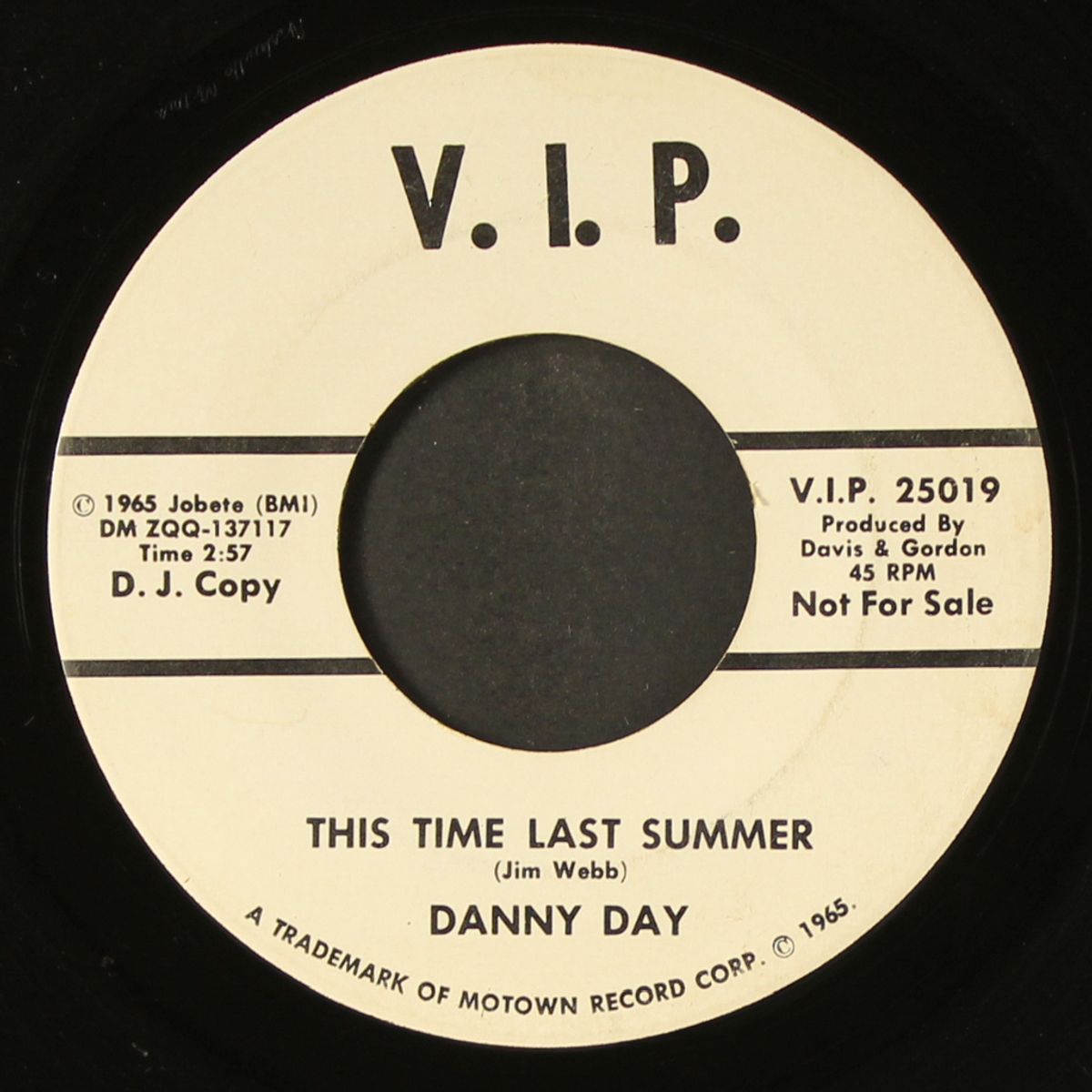 this time last summer / please don't turn the lights out by DANNY DAY