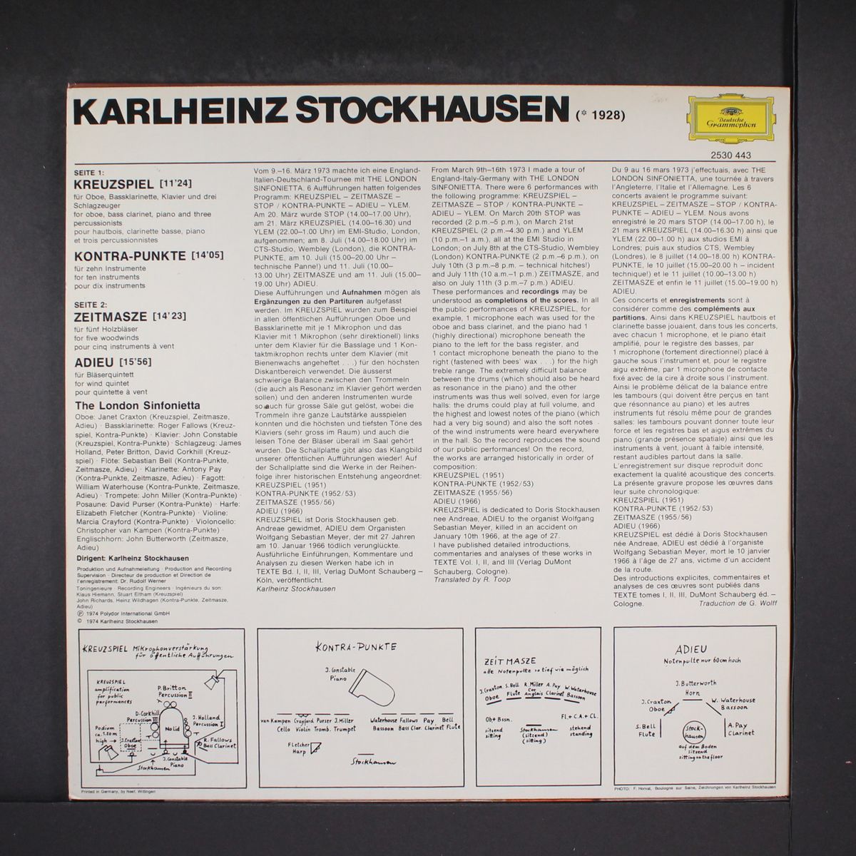 kreuzspiel kontra-punkte zeitmasze adieu by STOCKHAUSEN
