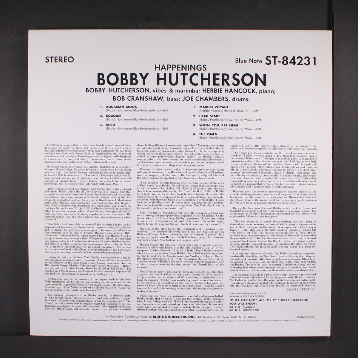 happenings by BOBBY HUTCHERSON